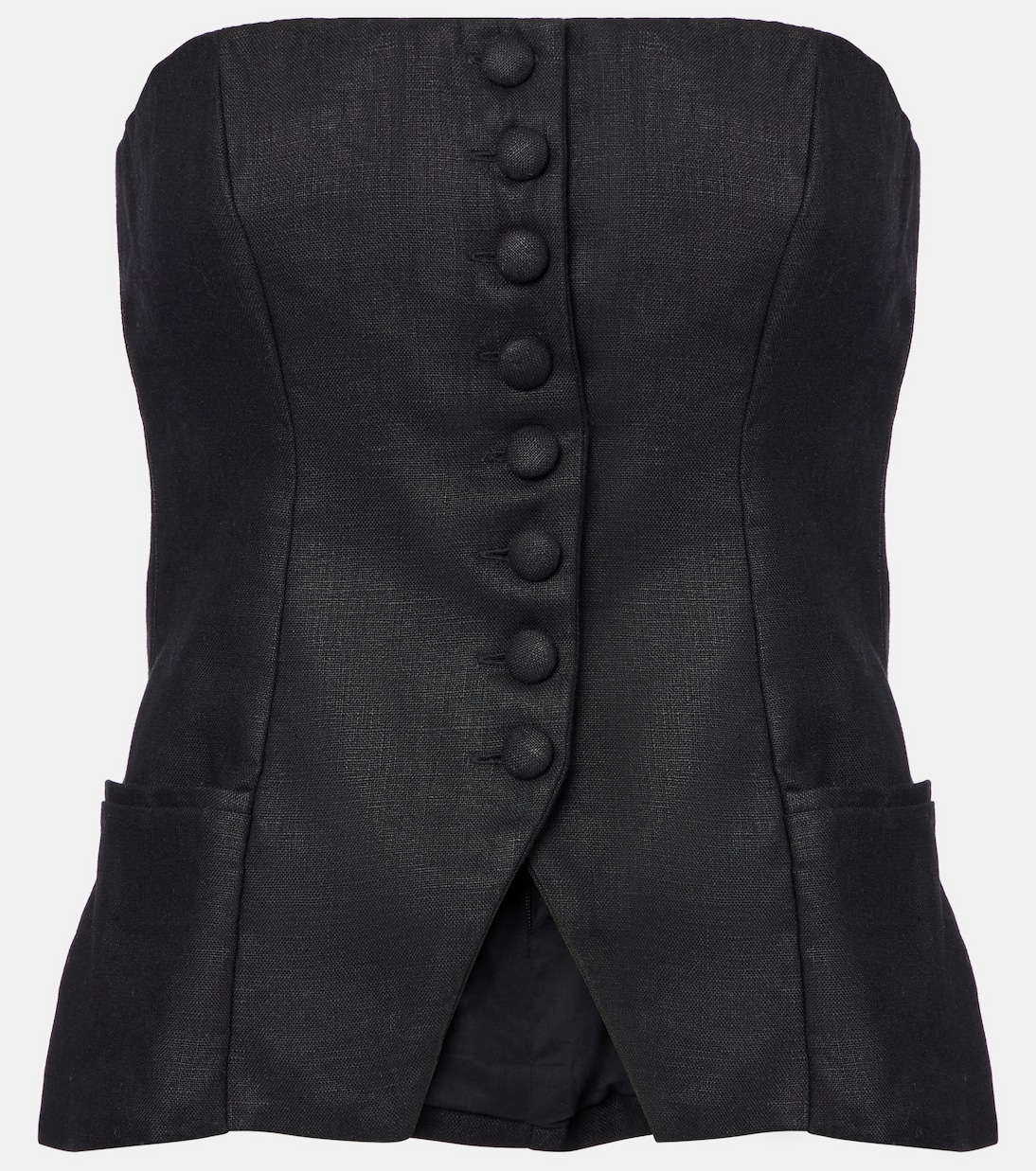 Strapless linen top | Faithfull