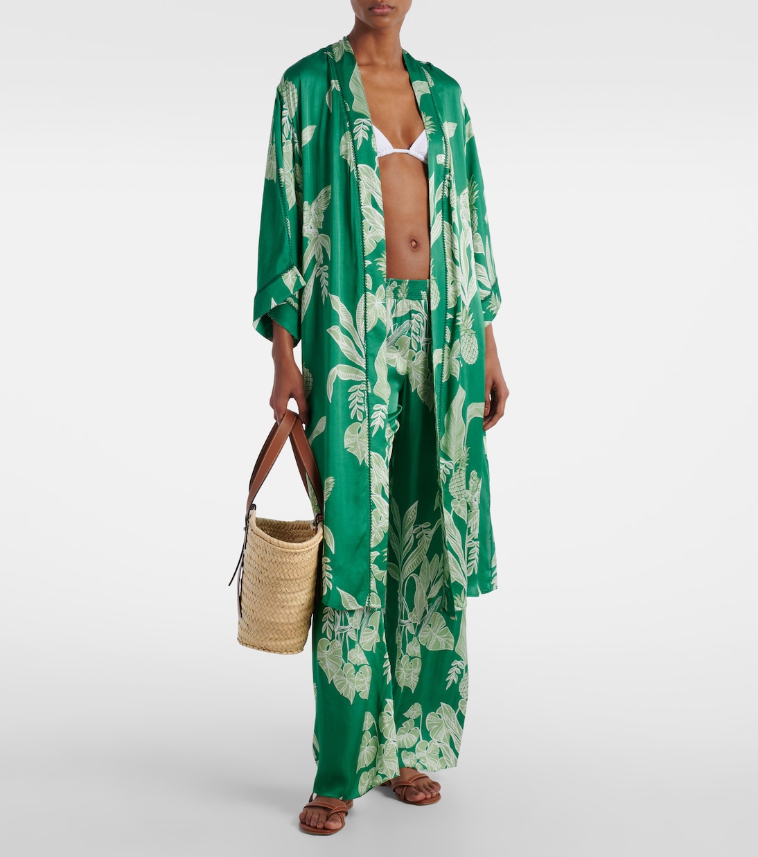 Kaftan Erica aus Satin | Poupette St Barth