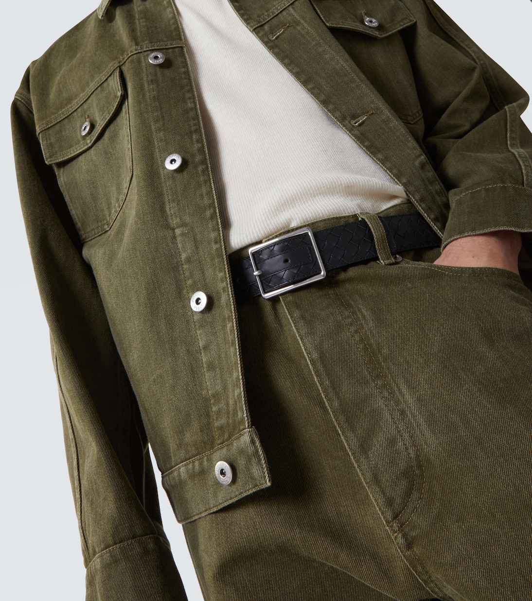 Piccolo Intrecciato leather belt | Bottega Veneta