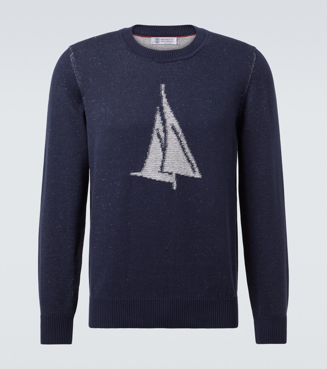 Intarsia cotton sweater | Brunello Cucinelli