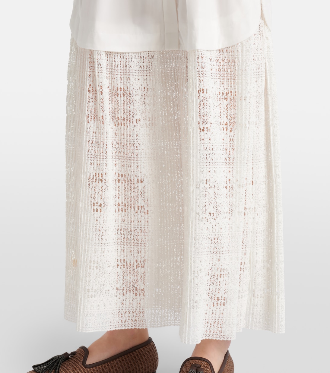 Robe chemise Jenner en popeline et dentelle | Simkhai