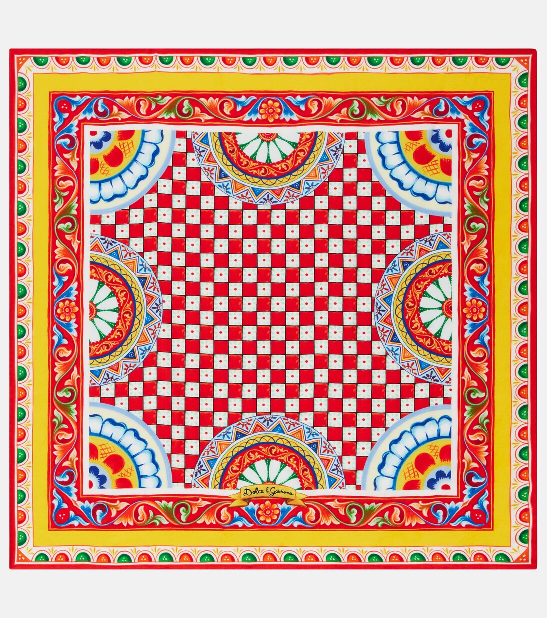 Bedrucktes Tuch Taormina aus Seiden-Twill | Dolce&Gabbana