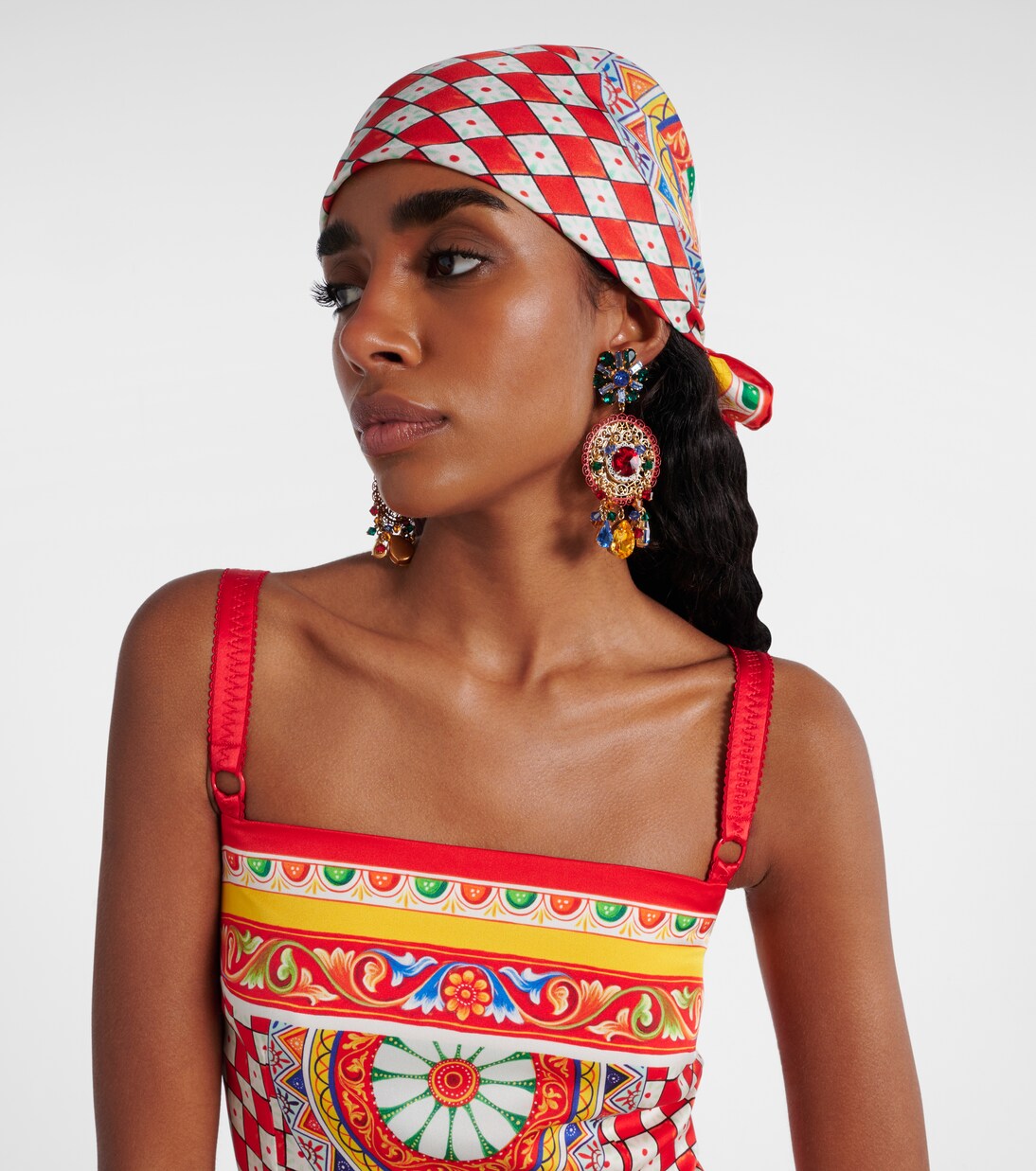 Bedrucktes Tuch Taormina aus Seiden-Twill | Dolce&Gabbana