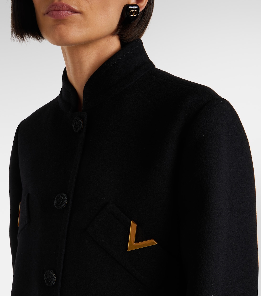 VGold wool and cashmere coat | Valentino