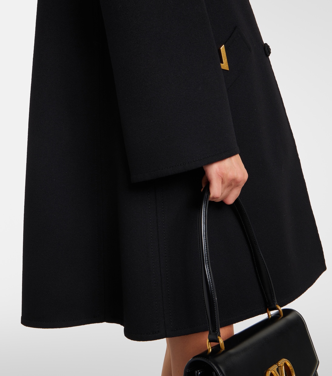 VGold wool and cashmere coat | Valentino