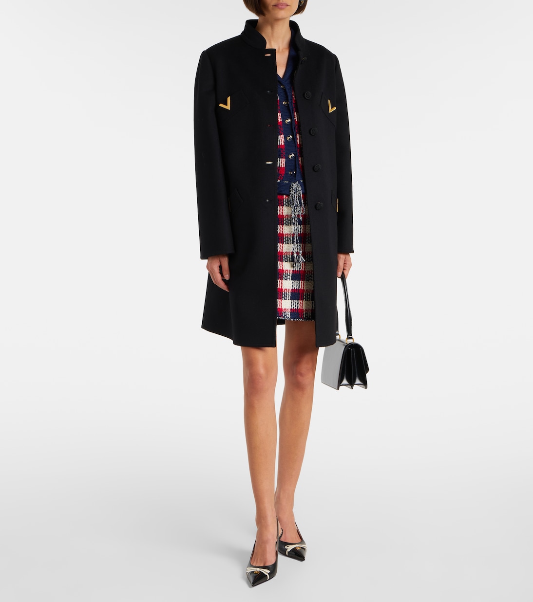 VGold wool and cashmere coat | Valentino