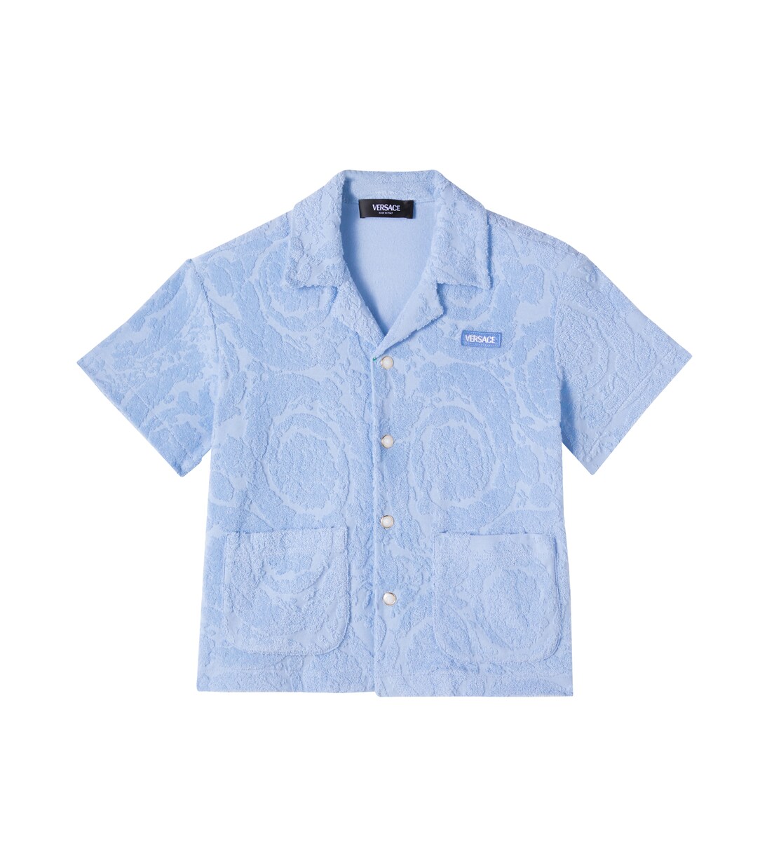 Cotton-blend terry shirt | Versace Kids