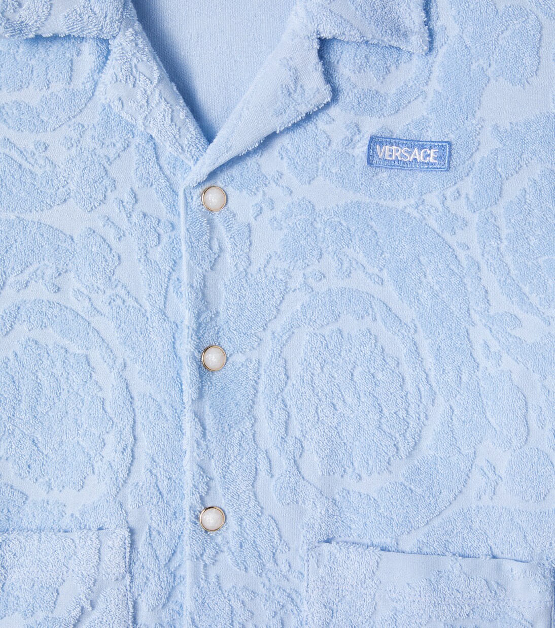 Cotton-blend terry shirt | Versace Kids
