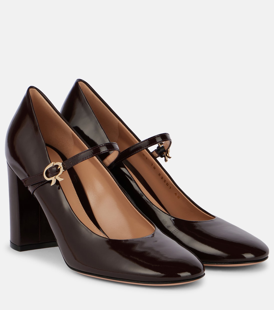 85 patent leather Mary Jane pumps | Gianvito Rossi