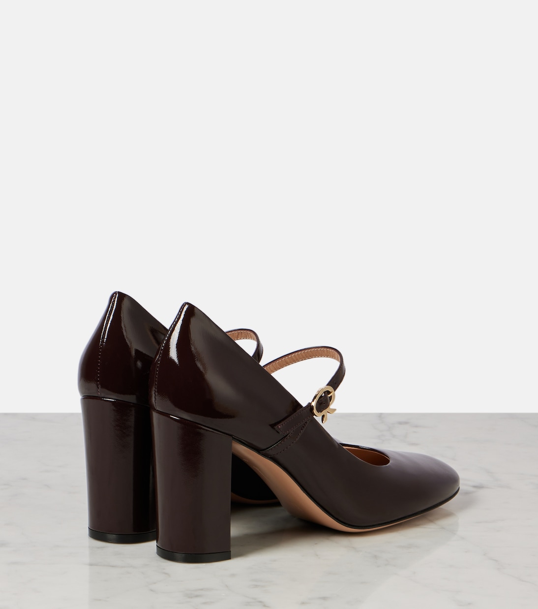 85 patent leather Mary Jane pumps | Gianvito Rossi