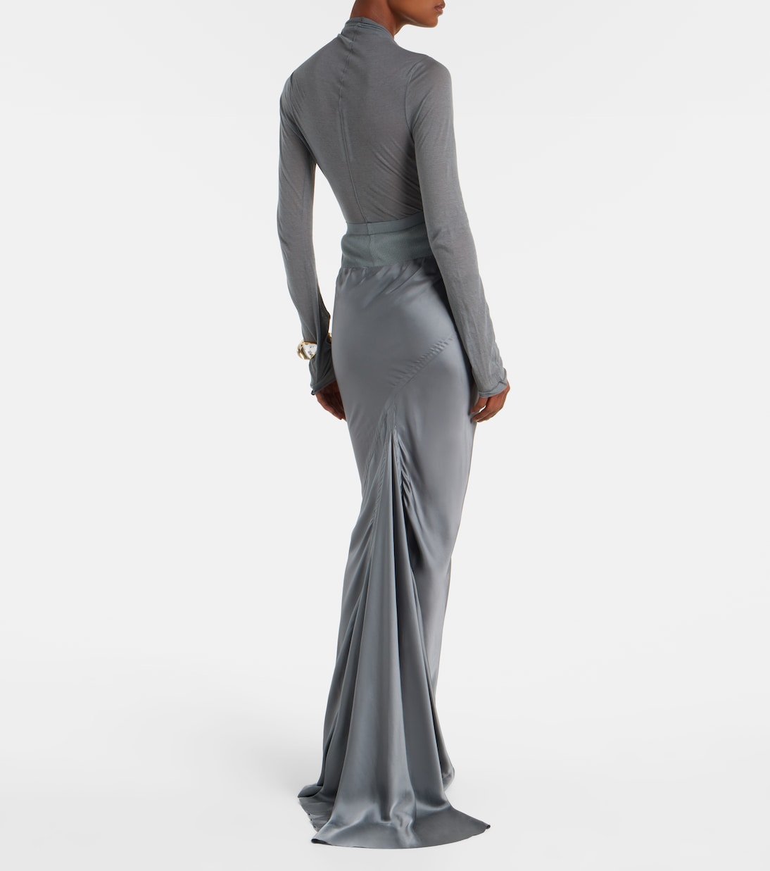 Maxirock Coda aus Satin | Rick Owens