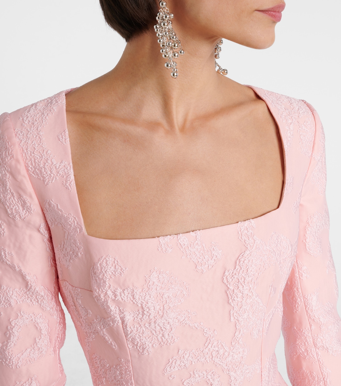 Glenda embroidered crêpe midi dress | Emilia Wickstead