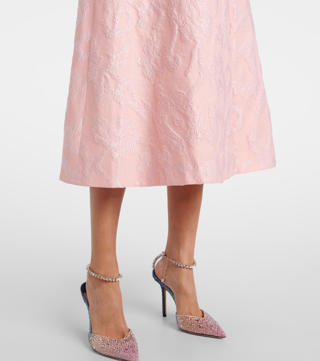 Glenda embroidered crêpe midi dress | Emilia Wickstead