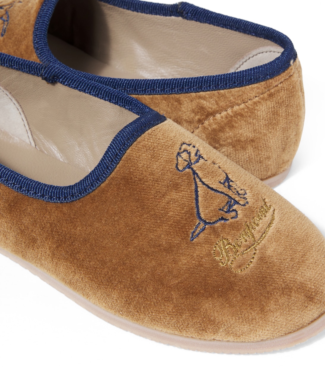 Gib embroidered velvet loafers | Bonpoint