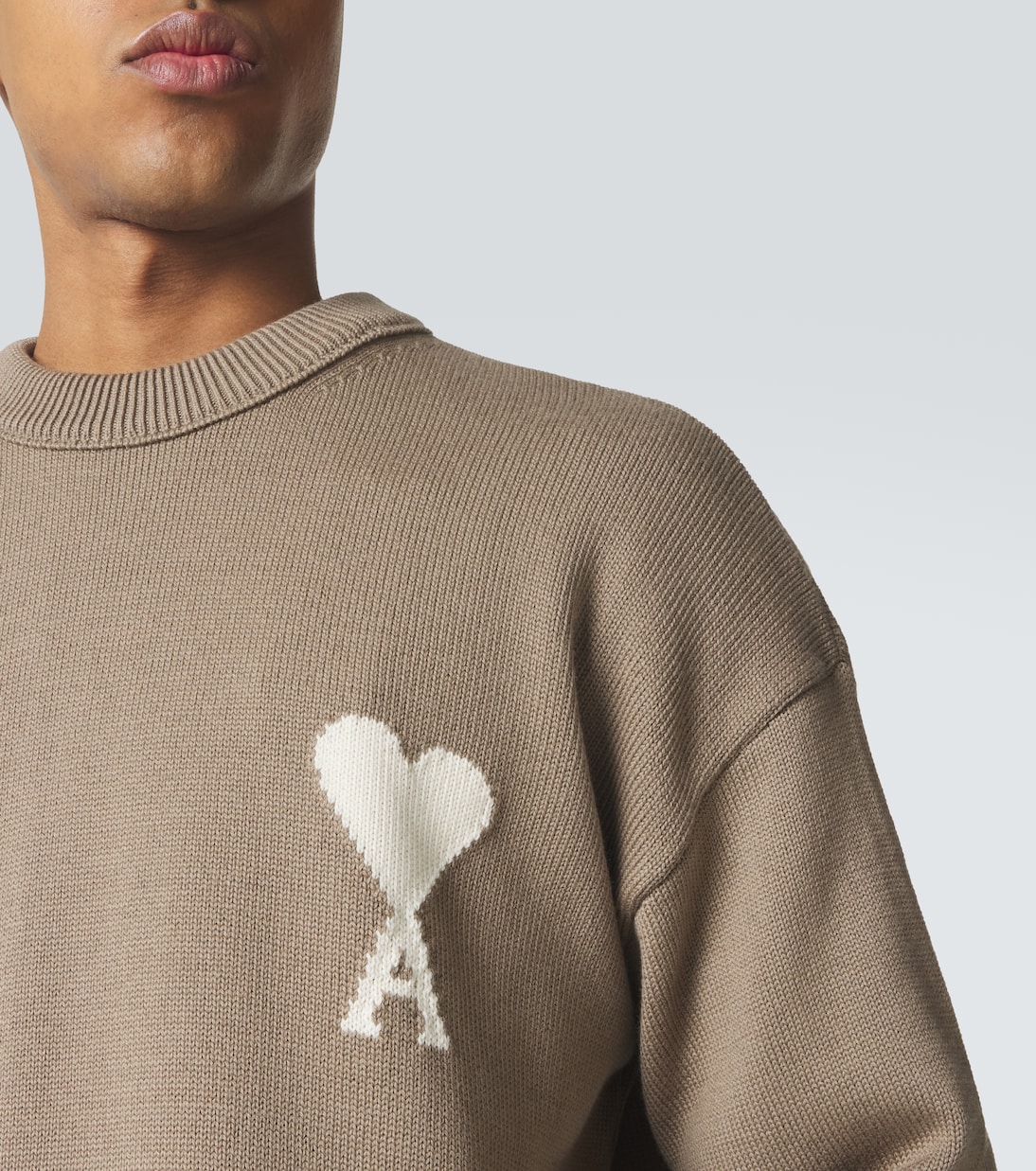 Pull Ami De Coeur en laine et coton mélangés | Ami Paris