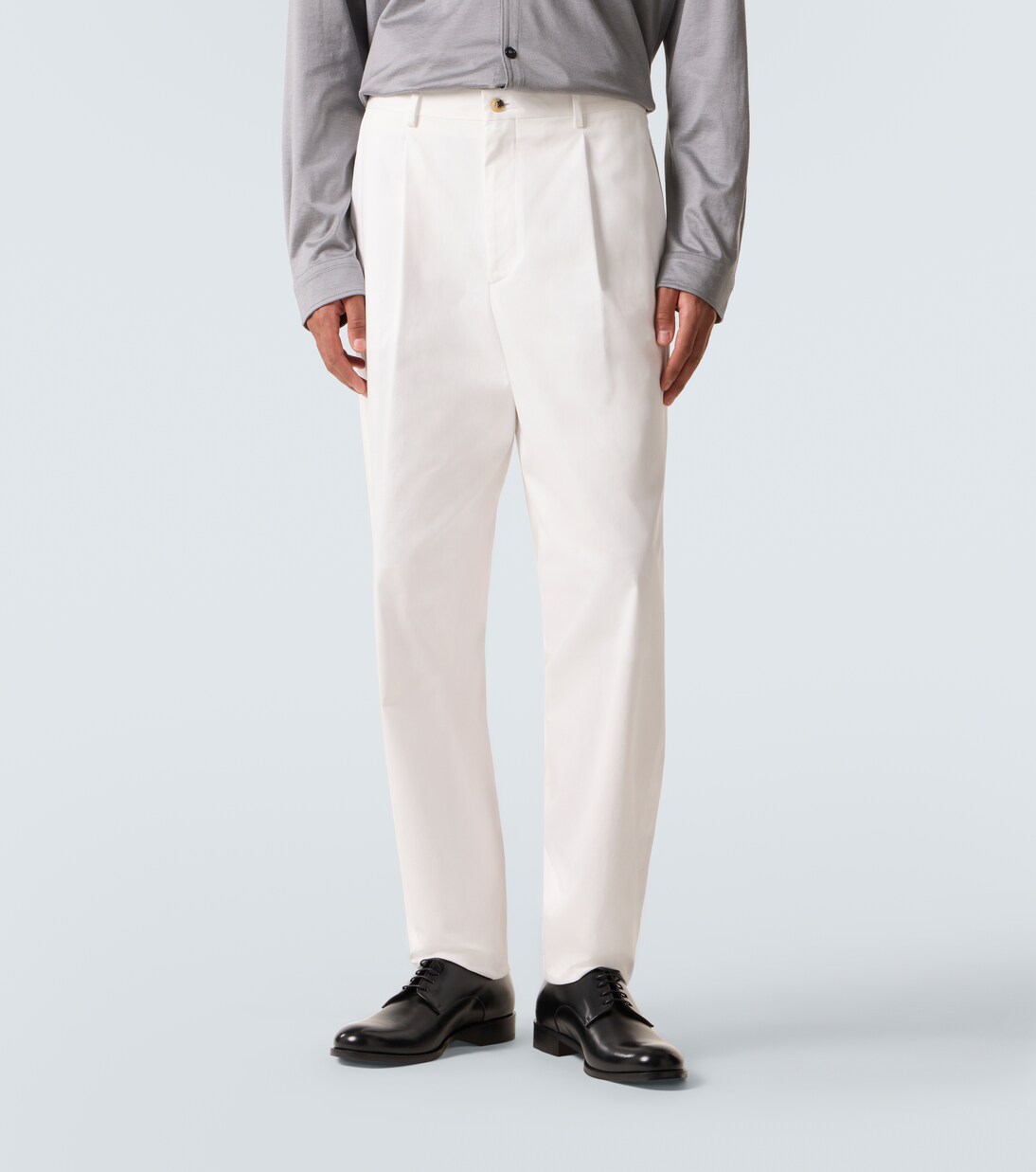 Cotton-blend straight pants | Giorgio Armani