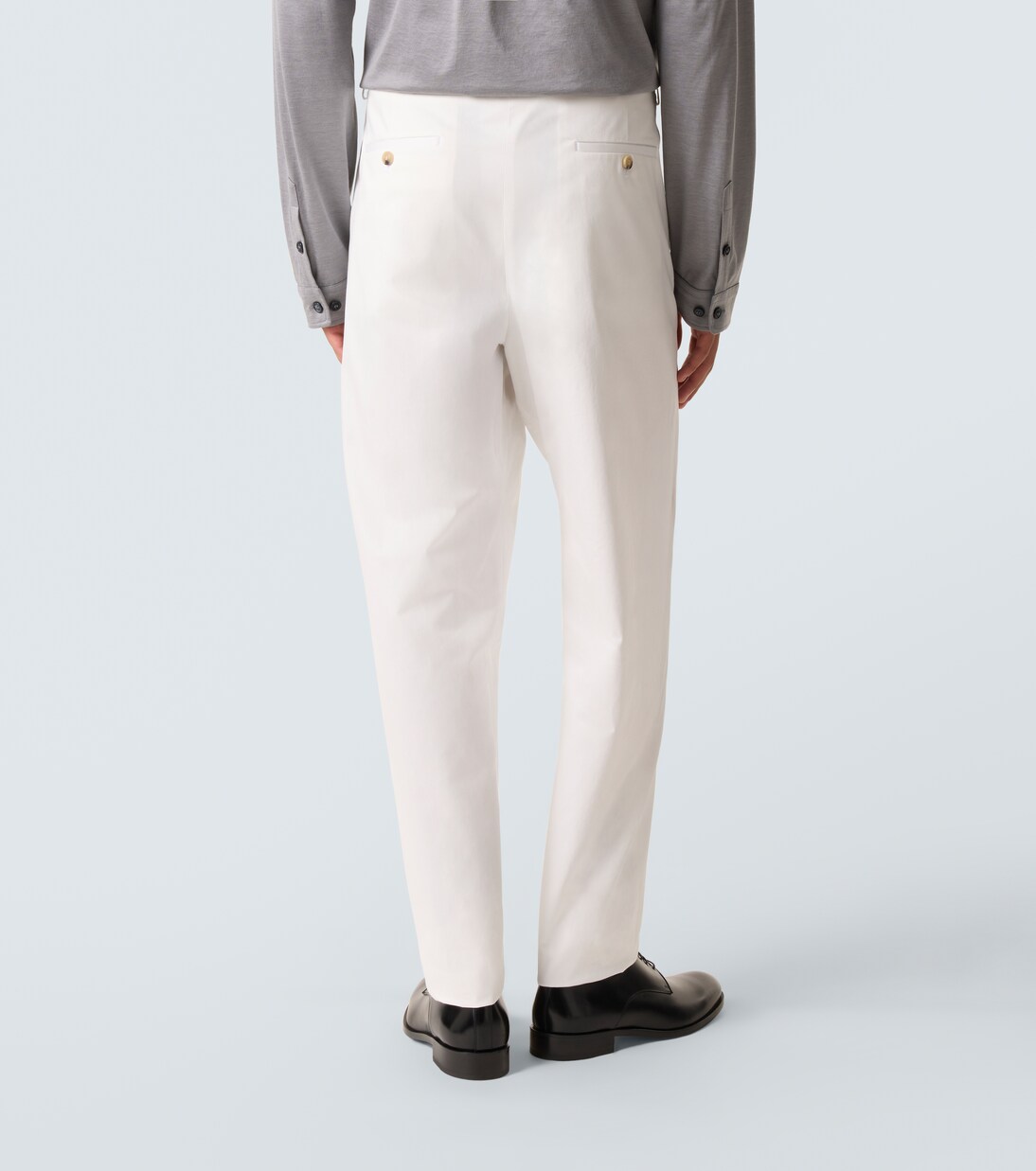 Cotton-blend straight pants | Giorgio Armani