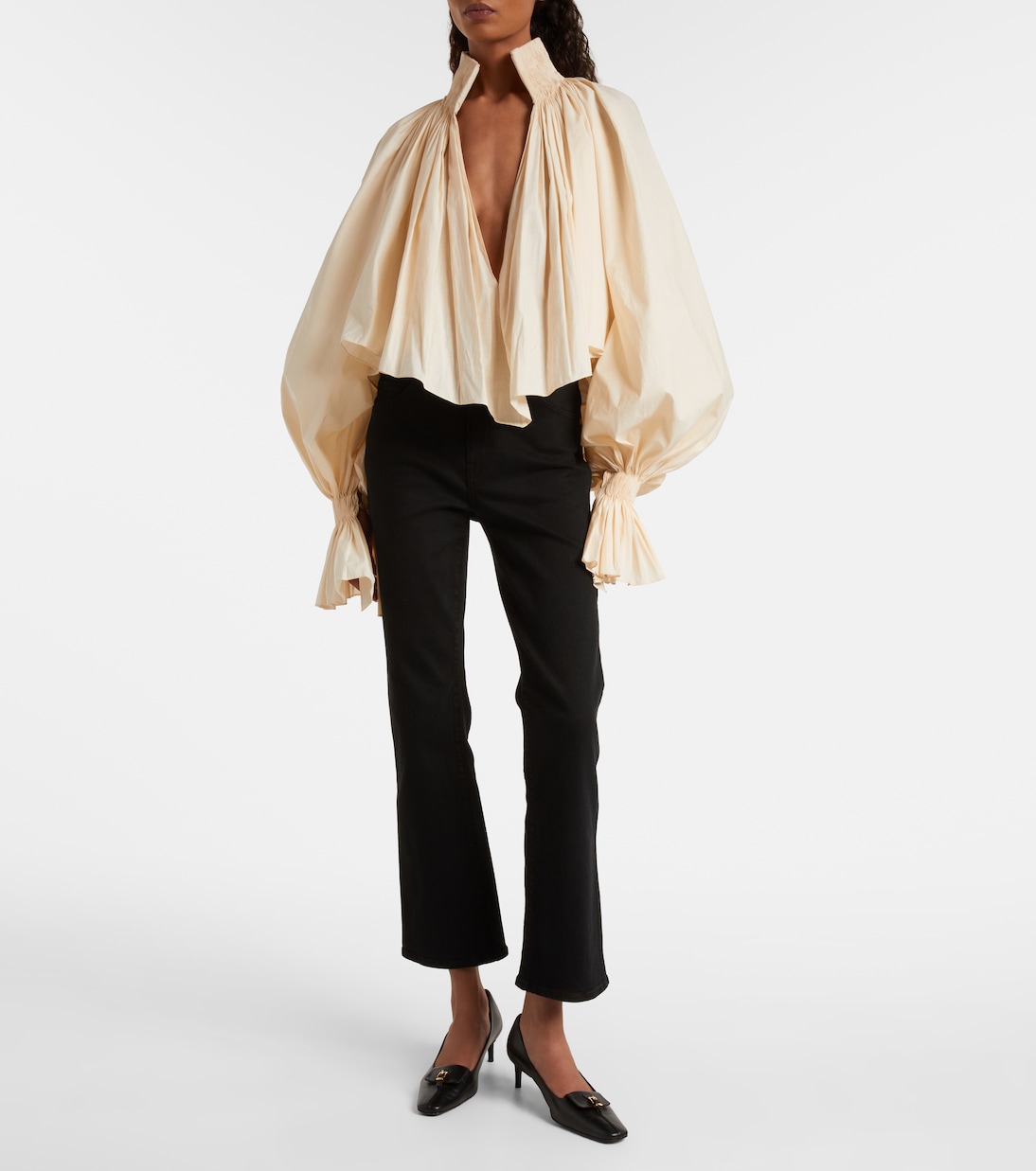 Vivian high-rise cropped flared jeans | Khaite