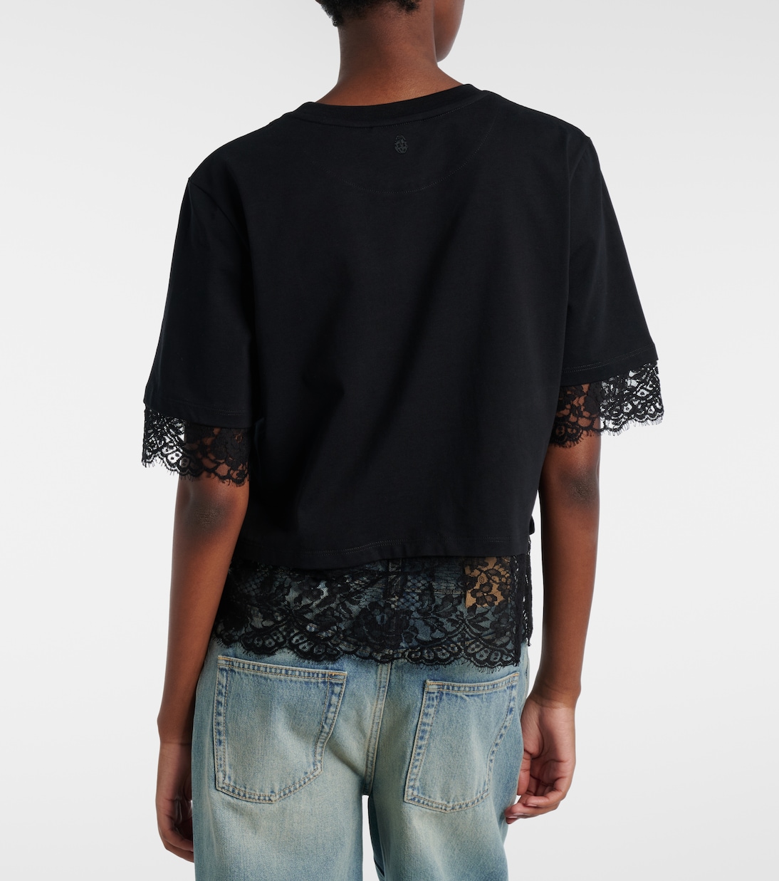Cotton lace T-shirt | McQueen