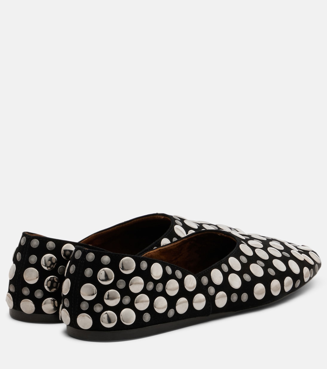 Jane studded suede ballet flats | Khaite