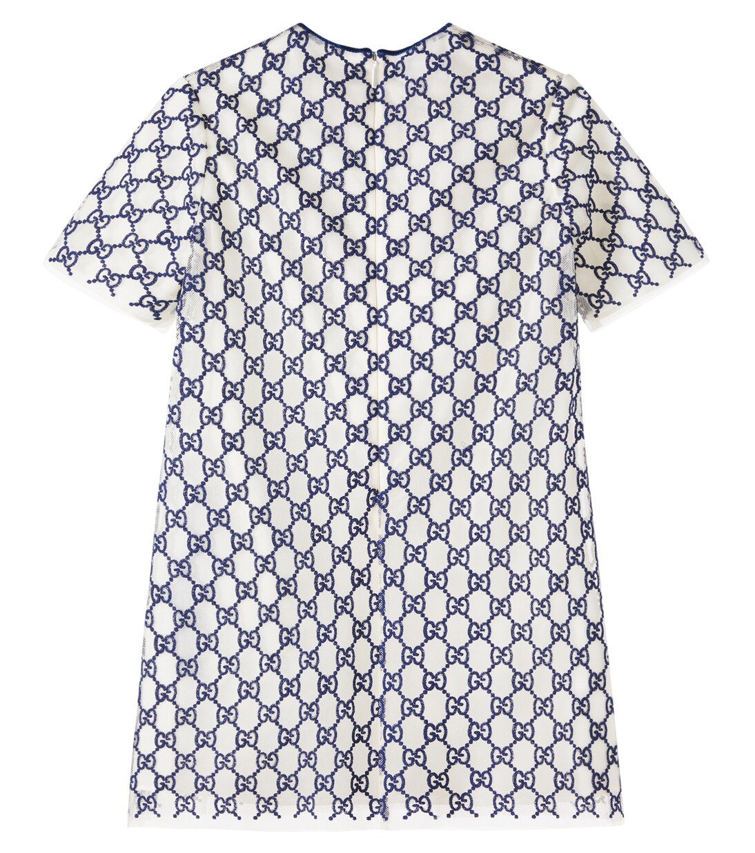 GG embroidered tulle-trimmed dress | Gucci Kids