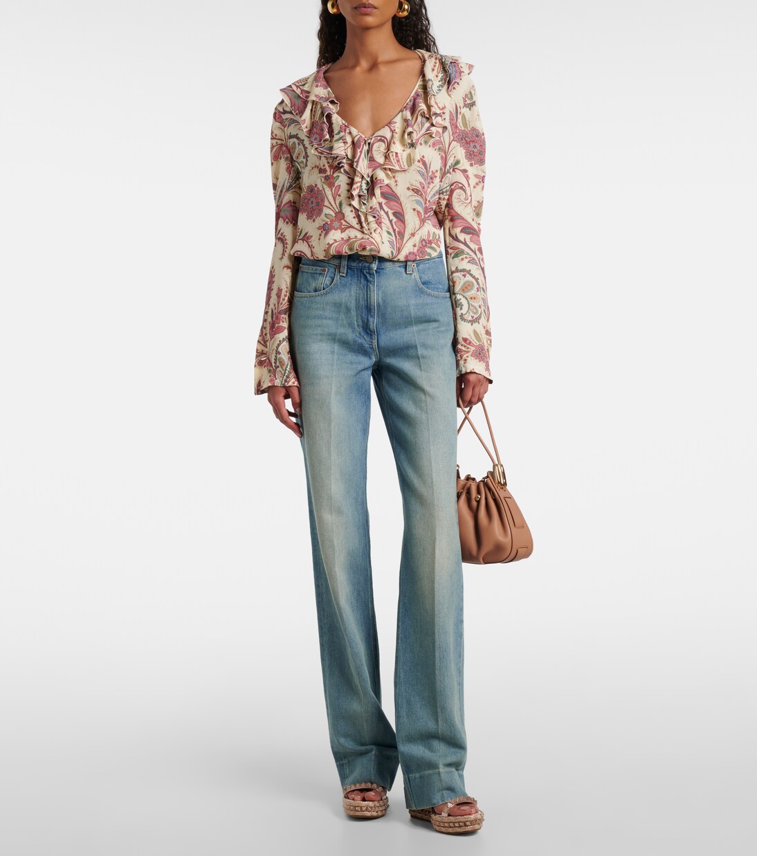 Pyra Clou 100 leather espadrille wedges | Christian Louboutin