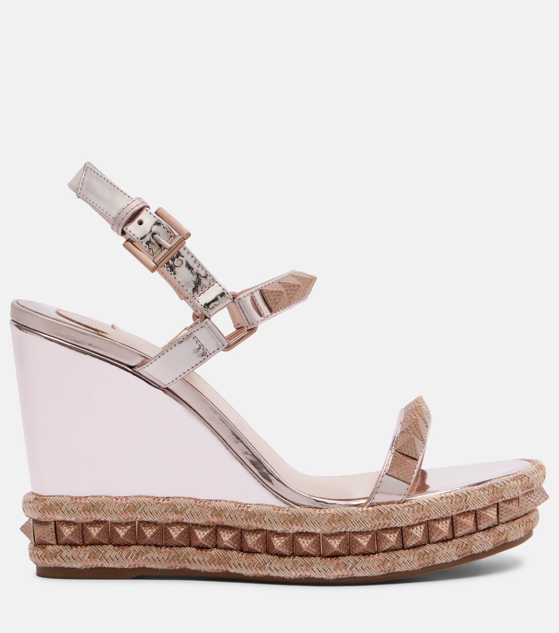 Pyra Clou 100 leather espadrille wedges | Christian Louboutin