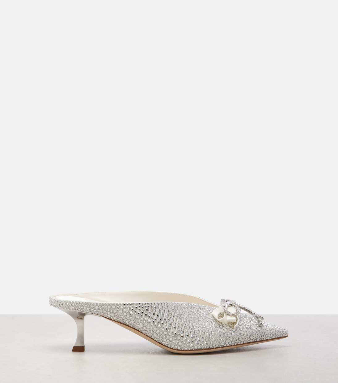 Auria 50水晶缀饰缎布穆勒鞋 | Jimmy Choo