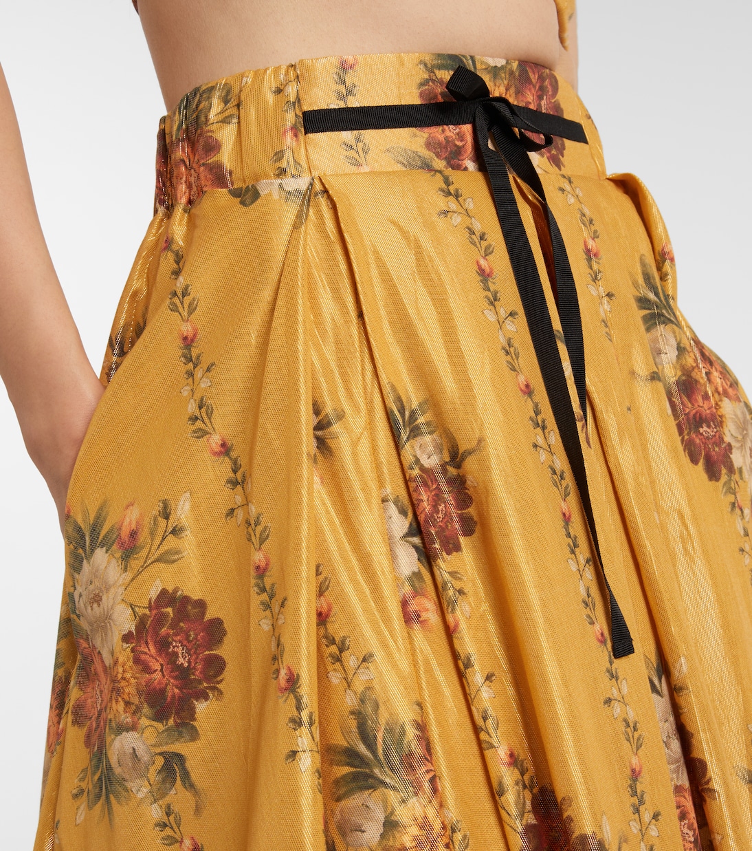 Delta floral cotton-blend maxi skirt | Agua by Agua Bendita