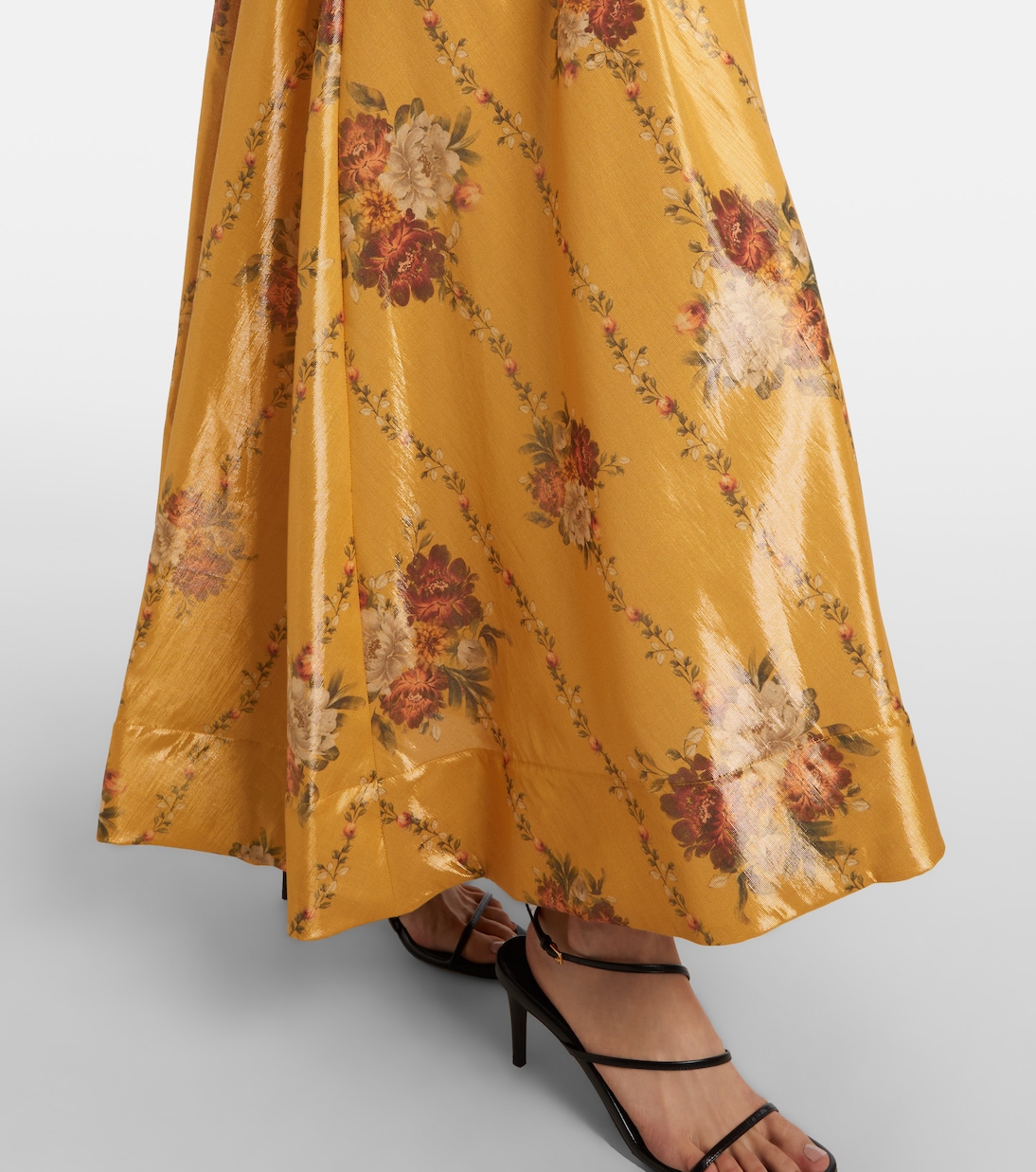 Delta floral cotton-blend maxi skirt | Agua by Agua Bendita