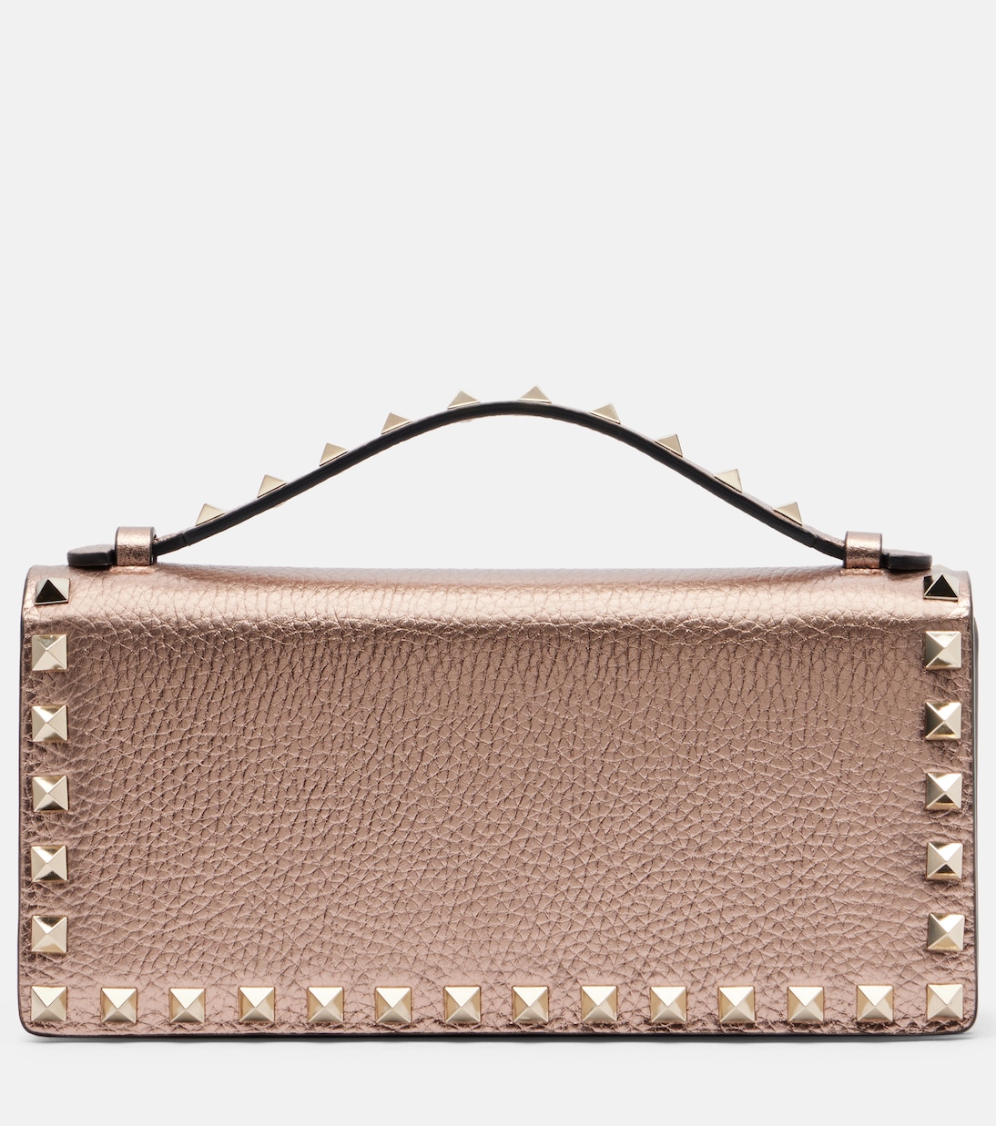 Schultertasche Rockstud Mini aus Metallic-Leder | Valentino Garavani