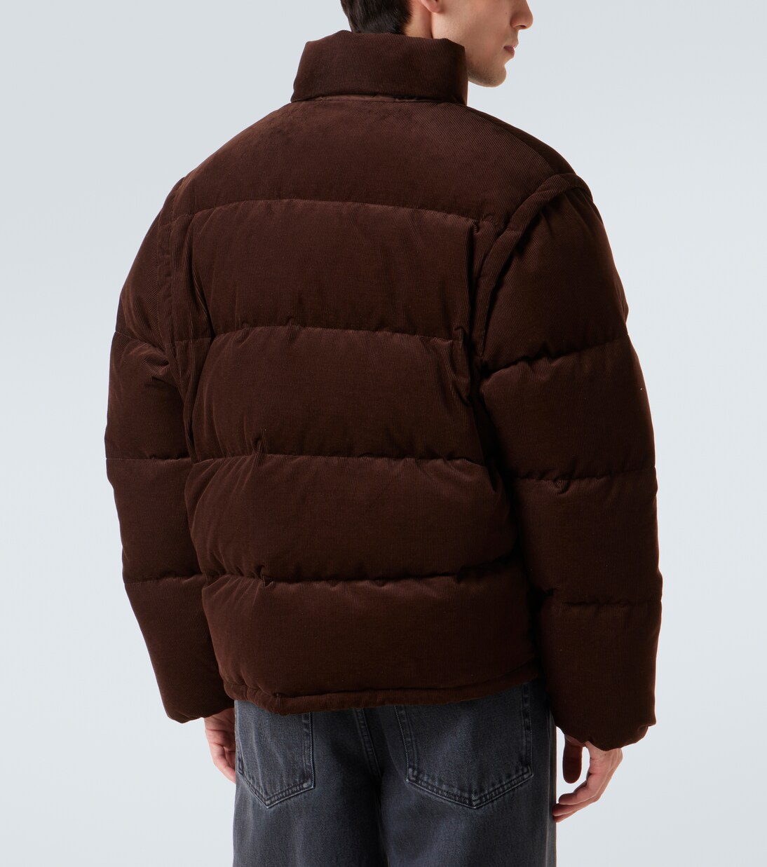 Convertible cotton corduroy down jacket | Prada