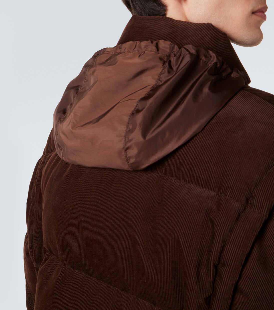 Convertible cotton corduroy down jacket | Prada
