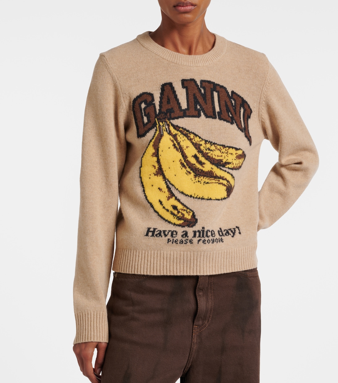 Logo intarsia sweater | Ganni