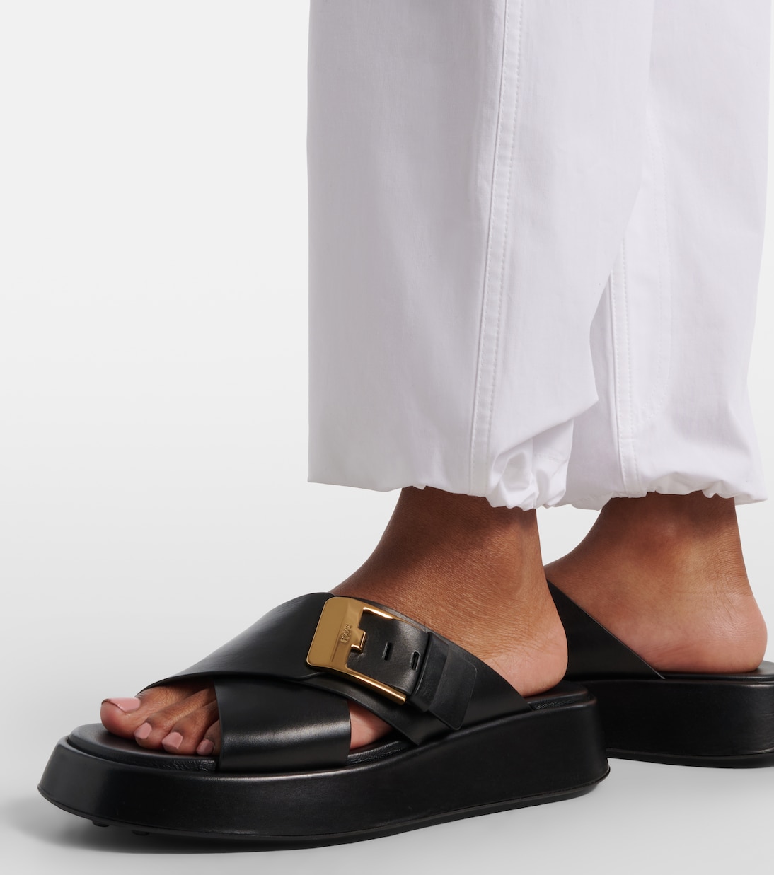 皮革凉拖鞋 | Tod's