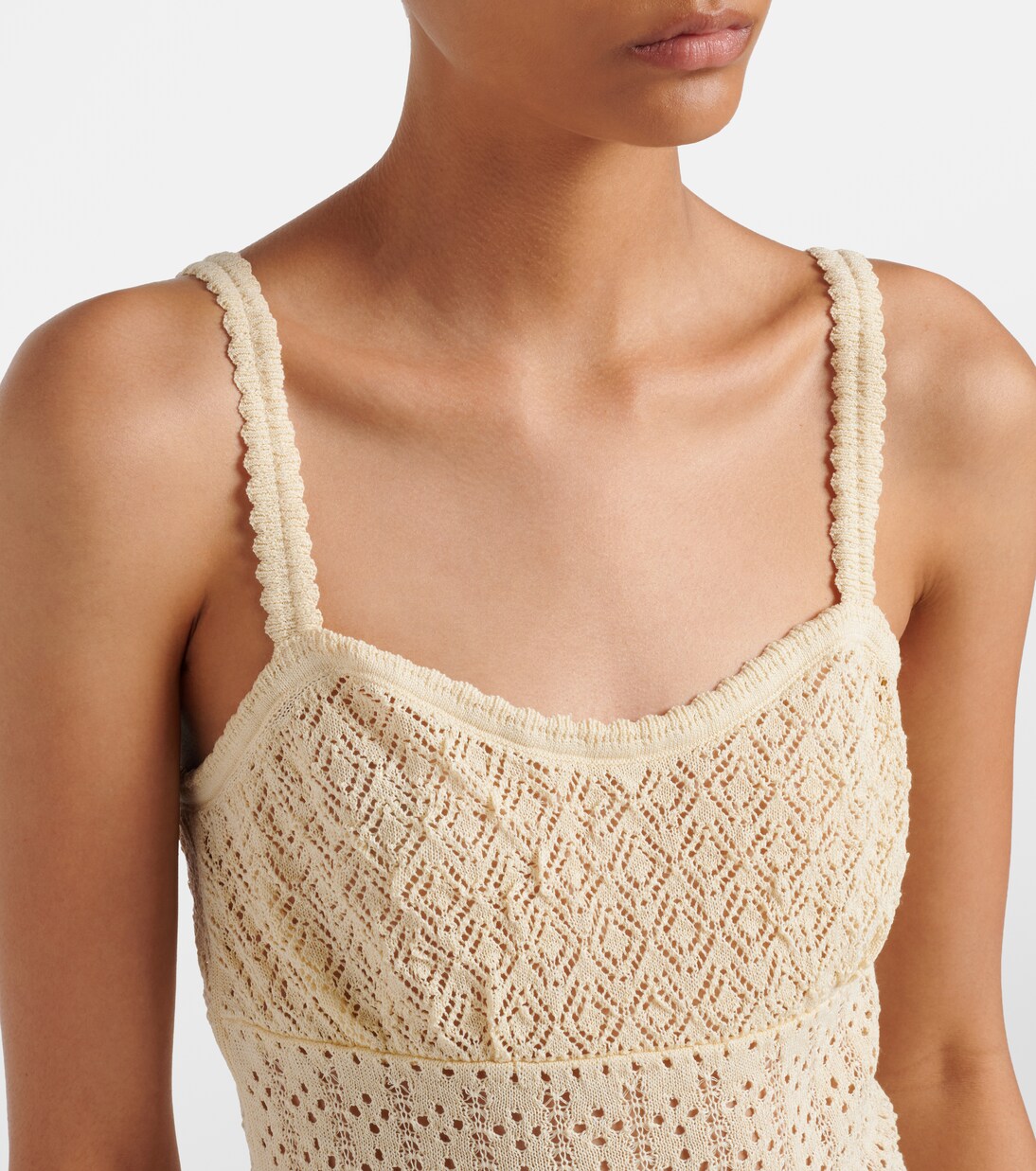 Nadille pointelle scalloped top | Dôen