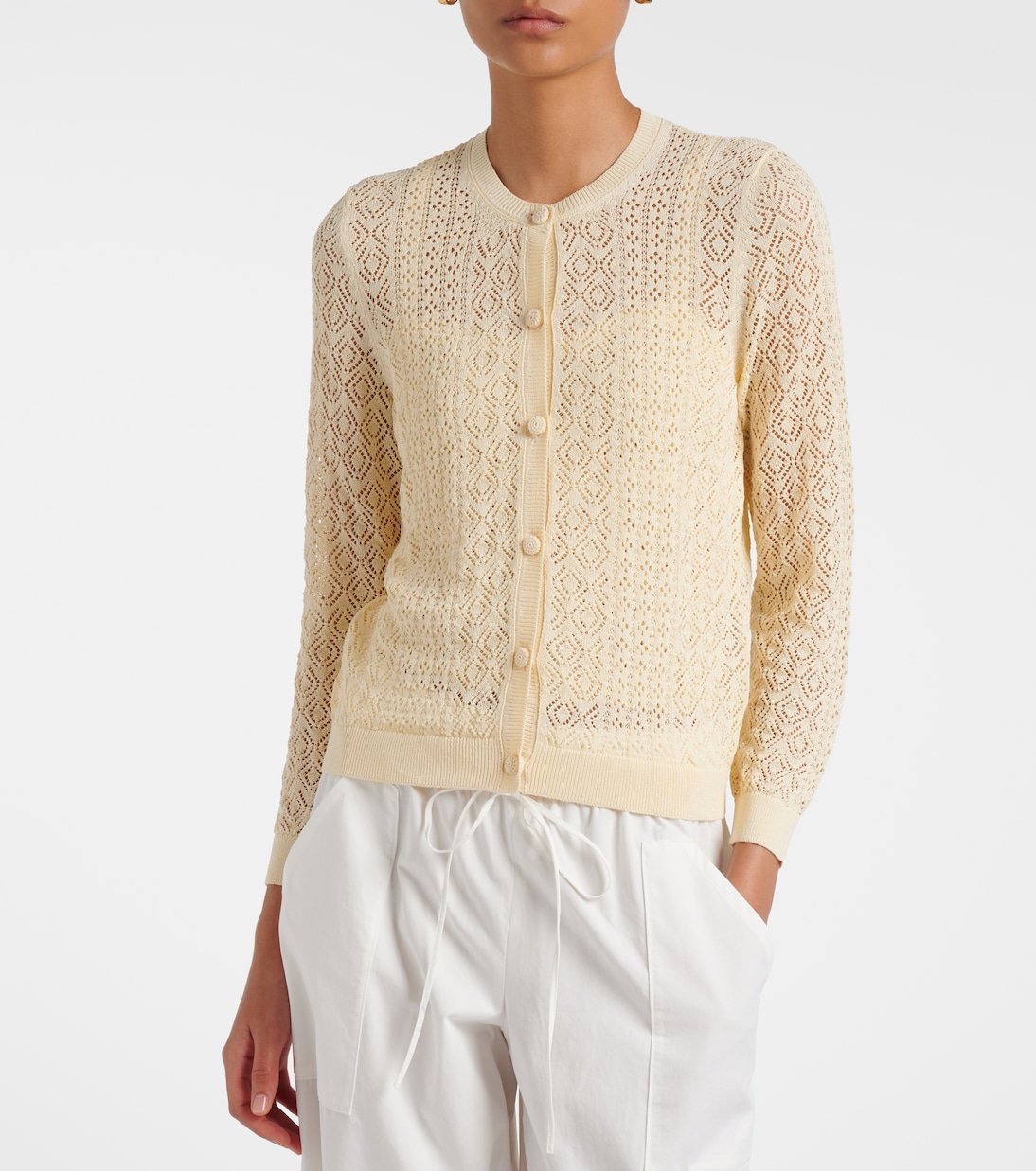 Nadille pointelle scalloped top | Dôen