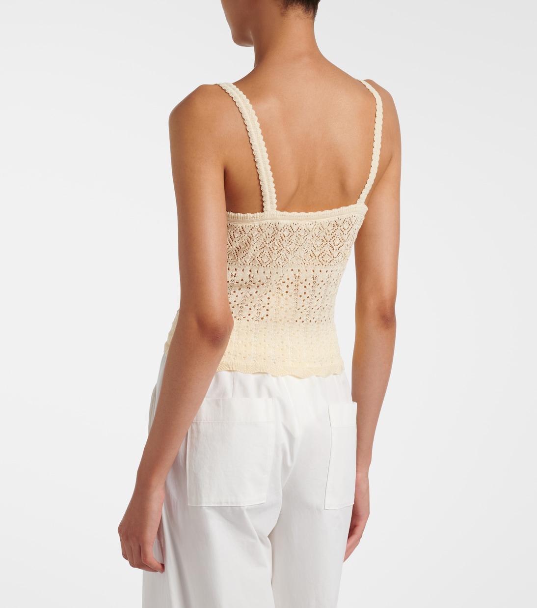 Nadille pointelle scalloped top | Dôen