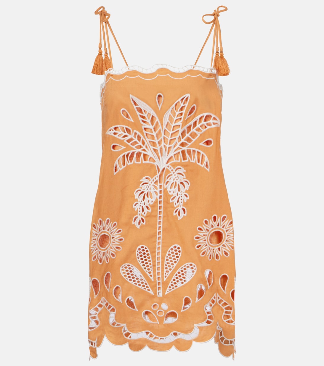Banana Tree embroidered linen-blend minidress | Farm Rio