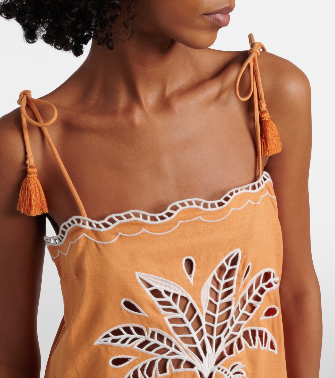 Banana Tree embroidered linen-blend minidress | Farm Rio