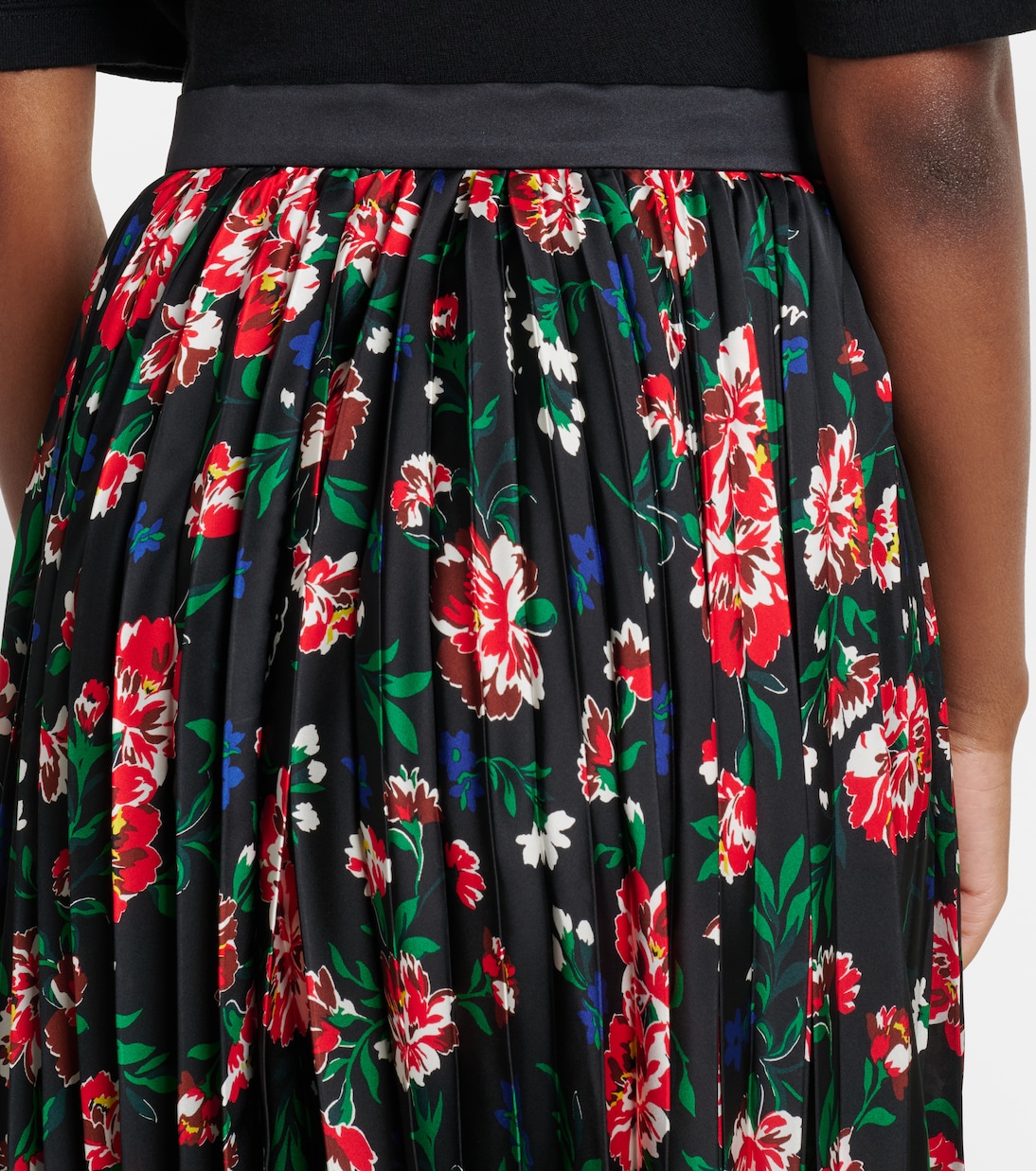 Printed plissé midi skirt | Sacai