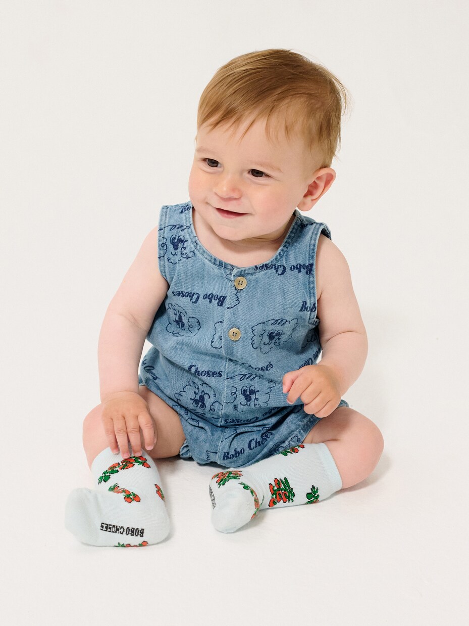 Baby Pickles The Dog denim playsuit | Bobo Choses