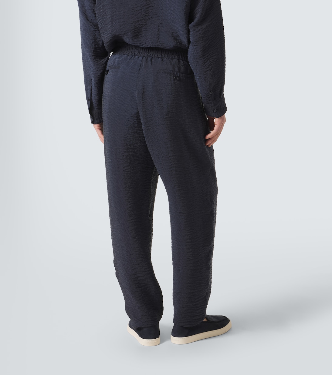 Seersucker straight pants | Giorgio Armani