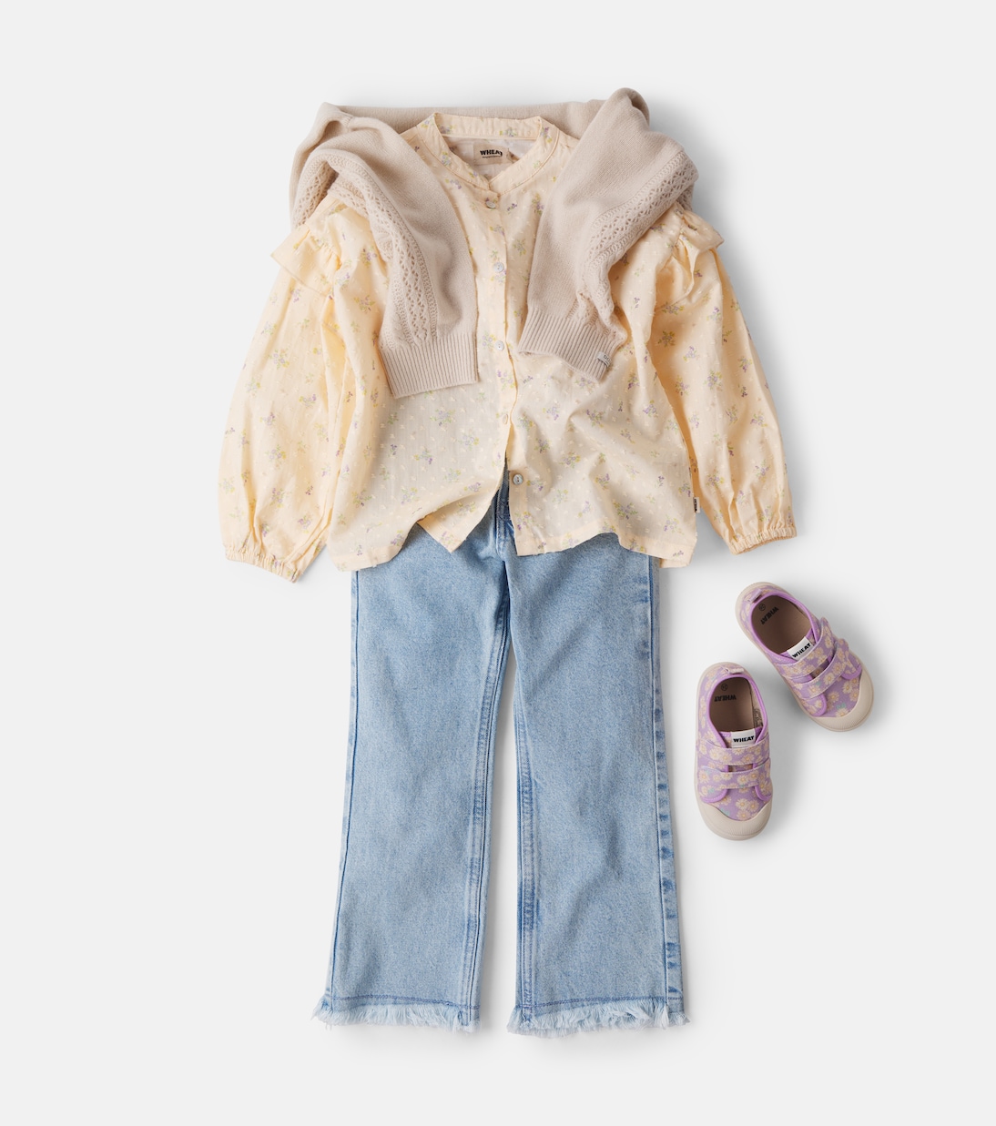 Bedruckte Bluse Gerda aus Baumwolle | Wheat