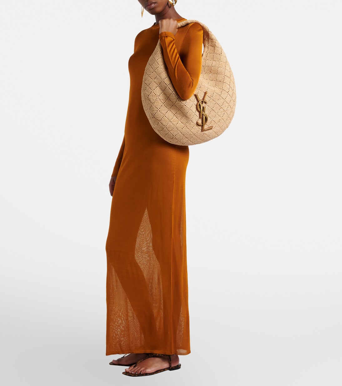 Bolso al hombro Icare de rafia | Saint Laurent