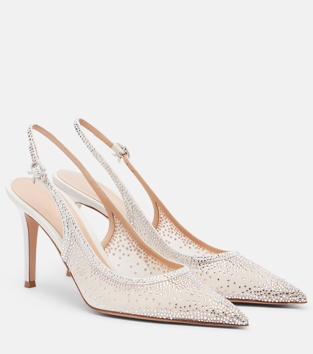 Regina embellished leather slingback pumps | Gianvito Rossi