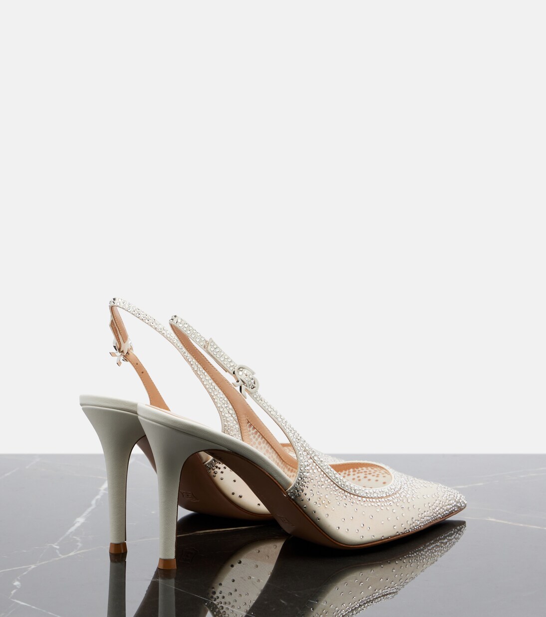 Regina embellished leather slingback pumps | Gianvito Rossi