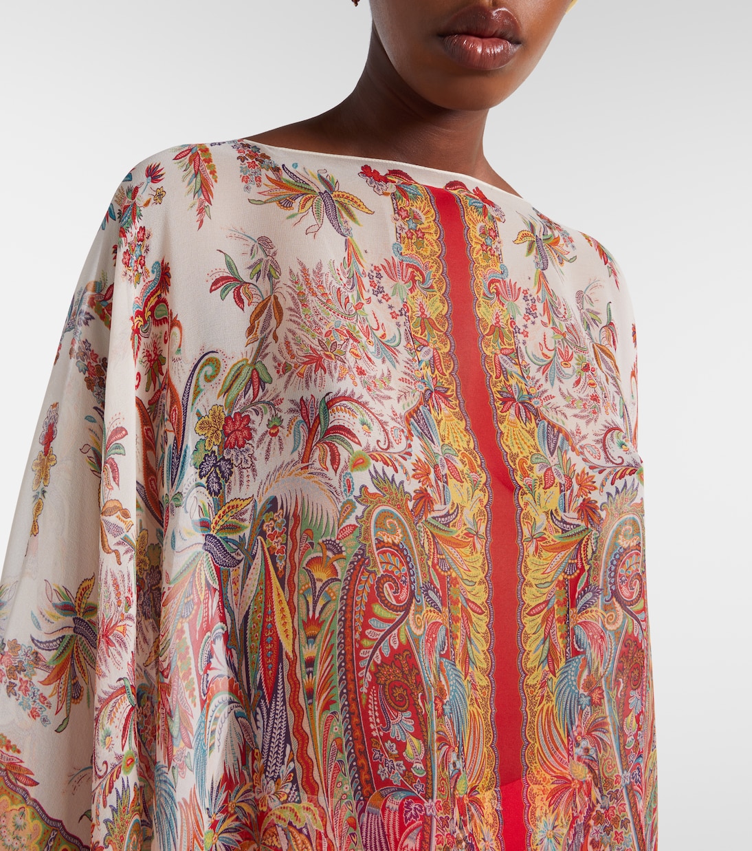 Bedruckte Poncho aus Seide | Etro
