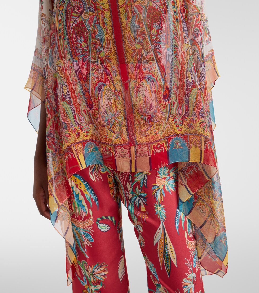 Bedruckte Poncho aus Seide | Etro