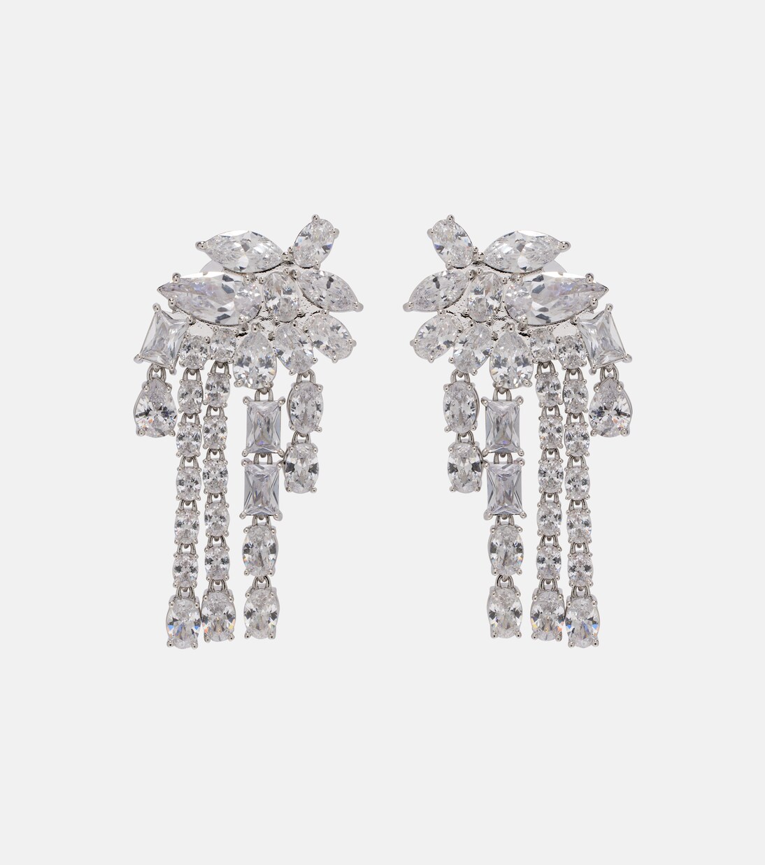Crystal-embellished drop earrings | Self-Portrait
